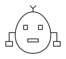 Poster - Robotic technology circle icon illustration on transparent background