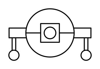 Poster - Robotic technology fly icon illustration on transparent background