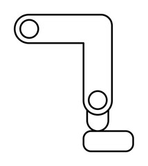 Poster - Robotic technology leg icon illustration on transparent background