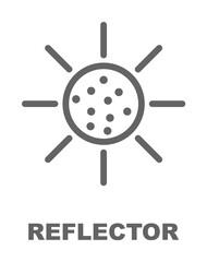 Poster - Reflector icon illustration on transparent background