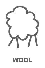 Poster - Wool icon illustration on transparent background