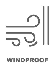 Poster - Windproof icon illustration on transparent background