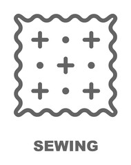 Poster - Sewing icon illustration on transparent background