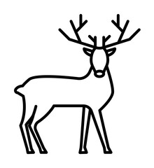 Poster - Russian, culture, doe, deer icon illustration on transparent background