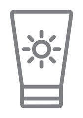 Poster - sun cream icon illustration on transparent background