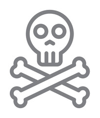 Poster - skull icon illustration on transparent background