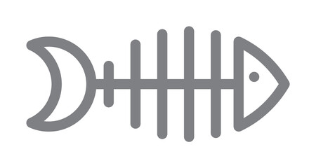 Poster - fishbone icon illustration on transparent background