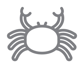 Poster - crab icon illustration on transparent background
