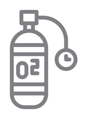 Poster - oxygen icon illustration on transparent background