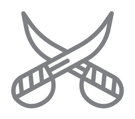 Poster - Swords icon illustration on transparent background