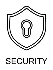Poster - security outline icon illustration on transparent background