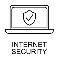 Poster - internet security outline icon illustration on transparent background