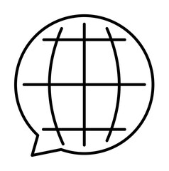 Poster - global icon illustration on transparent background