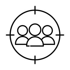 Poster - purpose of the audience icon illustration on transparent background