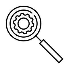 Poster - magnifying glass icon illustration on transparent background