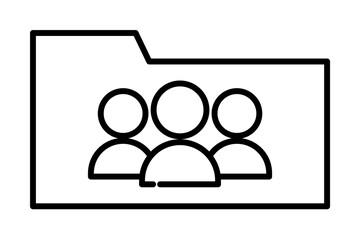 Poster - folder users icon illustration on transparent background