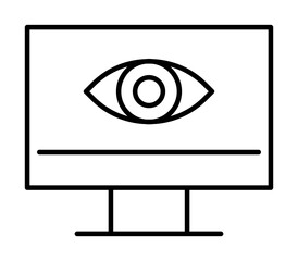 Poster - view monitor icon illustration on transparent background