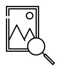 Poster - search photos icon illustration on transparent background