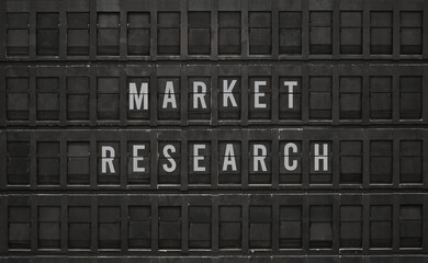 Poster - Flip board with text Market Research