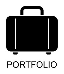 Poster - portfolio icon illustration on transparent background