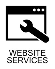 Poster - website services icon illustration on transparent background