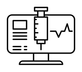 Poster - Injection, media, computer icon illustration on transparent background