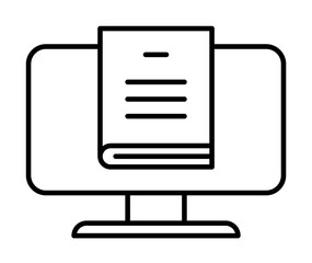 Poster - Book, dictionary, computer icon illustration on transparent background