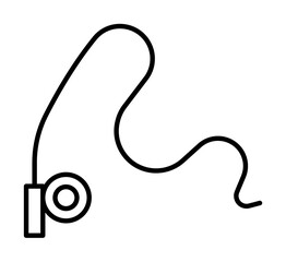 Poster - fishing rod outline icon illustration on transparent background
