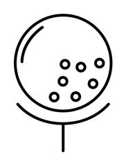 Poster - golf ball outline icon illustration on transparent background