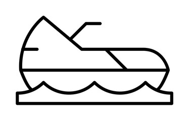 Poster - scooter outline icon illustration on transparent background