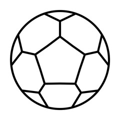 Poster - soccer ball outline icon illustration on transparent background