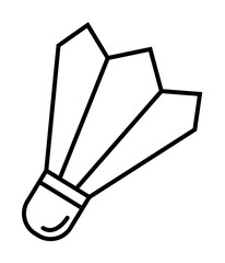 Poster - shuttlecock outline icon illustration on transparent background