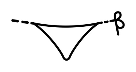 Poster - swimsuit dusk style icon illustration on transparent background