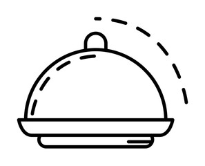 Poster - tray dusk style icon illustration on transparent background