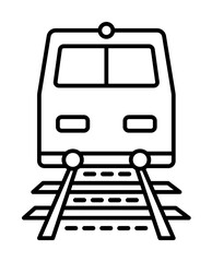 Poster - a train dusk style icon illustration on transparent background