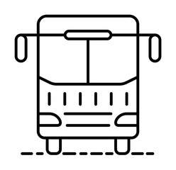 Poster - bus dusk style icon illustration on transparent background