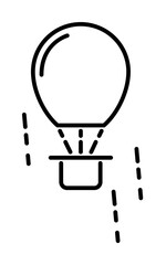 Poster - Aerostat dusk style icon illustration on transparent background