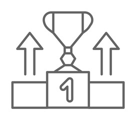 Poster - Podium, champion, winner icon illustration on transparent background