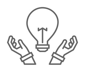 Poster - Knowledge, idea icon illustration on transparent background