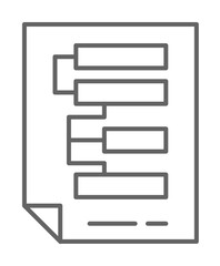 Poster - Document, process icon illustration on transparent background