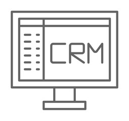 Poster - CRM, business, work icon illustration on transparent background