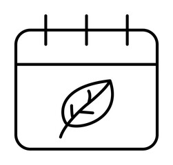 Poster - Calendar, fall, leaf icon illustration on transparent background