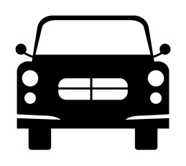 Poster - front view automobile, car icon illustration on transparent background