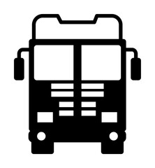 Poster - front view truck, auto icon illustration on transparent background