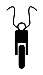 Poster - front view motorbike, transport icon illustration on transparent background