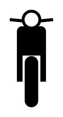 Poster - front view motorbike, transport icon illustration on transparent background