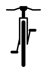 Poster - front view bicycle, transport icon illustration on transparent background