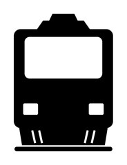Poster - front view train, transport icon illustration on transparent background