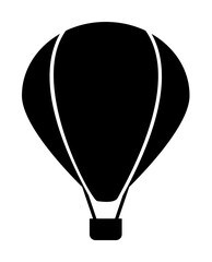 Poster - front view air balloon icon illustration on transparent background