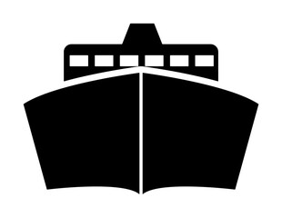Poster - front view ship, transport icon illustration on transparent background